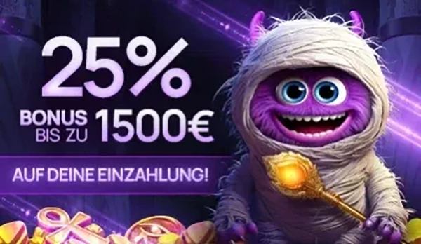 25 % Bonus bis zu 1.500 € auf deine Einzahlung – jede Woche bei WeezyBet