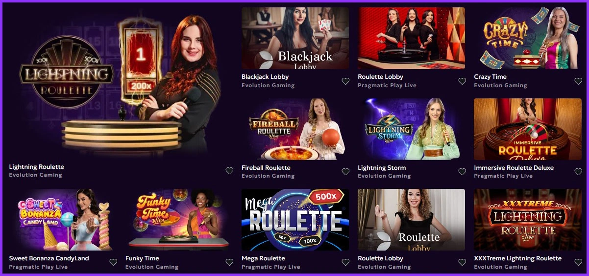 Live Tischspiele wie Roulette & Blackjack bei Weezybet Casino
