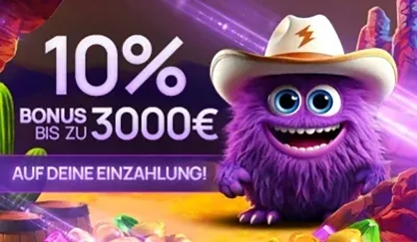 10 % Einzahlungsbonus bis zu 3.000 € – mehr Spielspaß bei WeezyBet